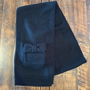 Kate Spade Bow Knit Scarf with Pockets